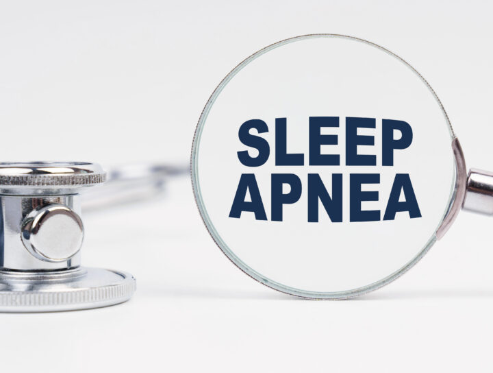 A sleep apnea clinic in New Jersey's stethoscope and magnifying glass with the inscription "Sleep Apnea."